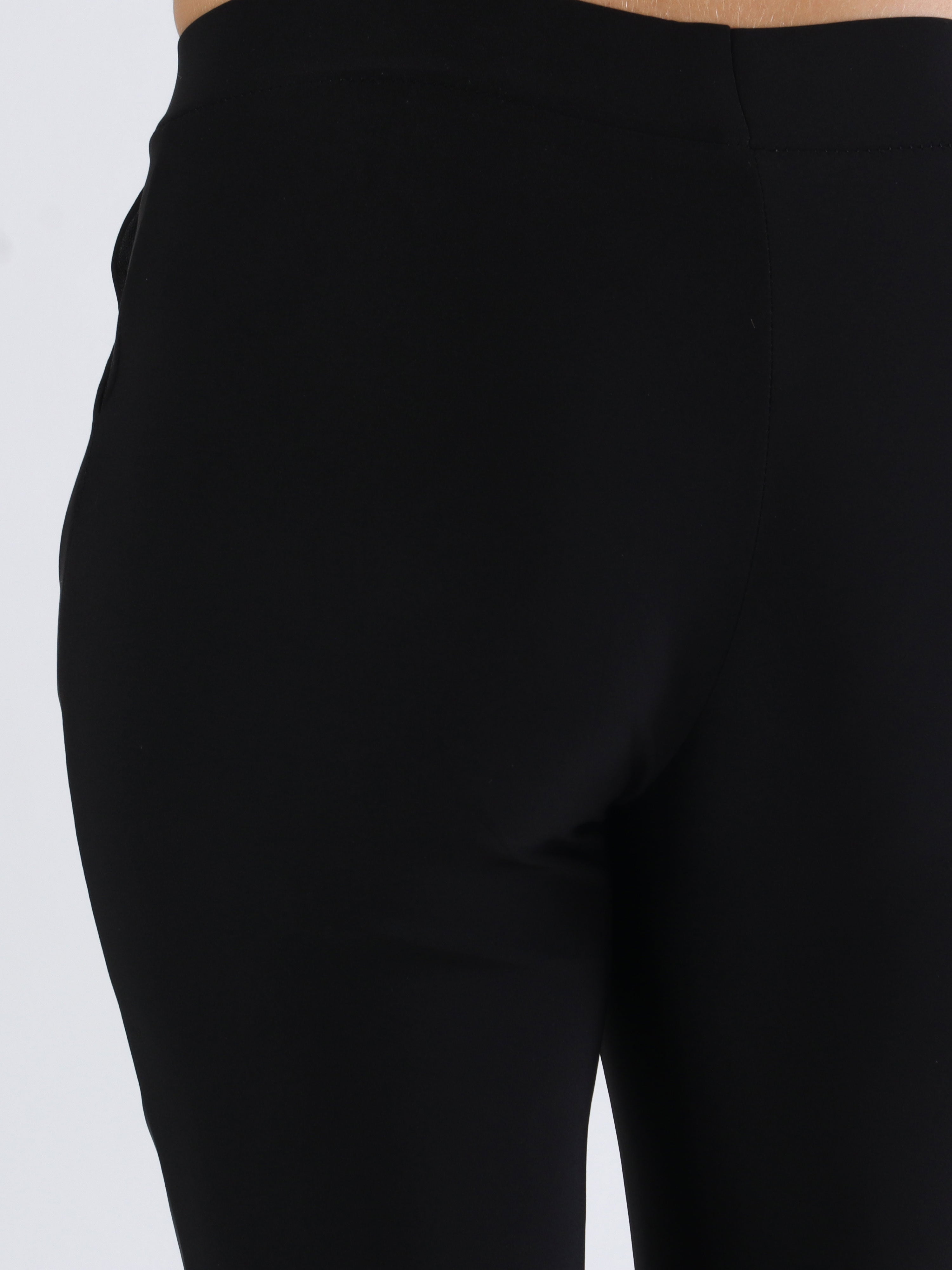 Ruby - Sorte elastiske trompetbukser